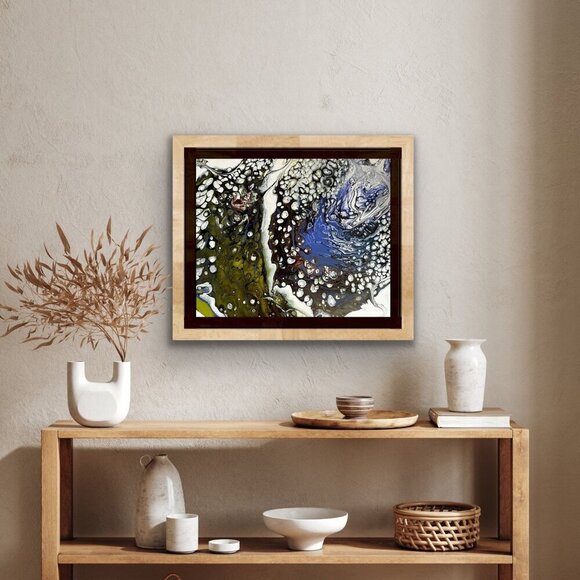 16 X 20 Original Acrylic Abstract Modern Art Painting Titled Well of‎ Souls - Picture 5 of 15